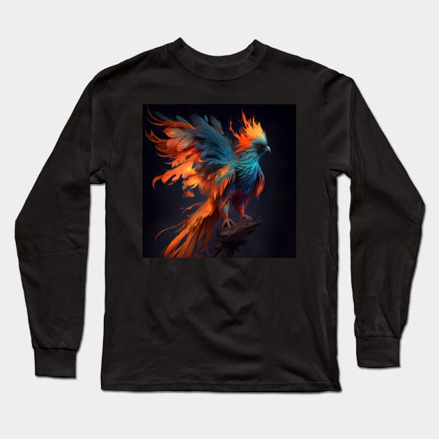 Fiery Beauty: Phoenix Birds Long Sleeve T-Shirt by Raja2021